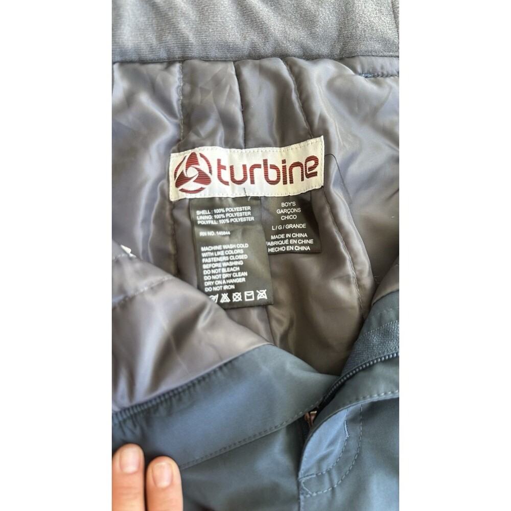 Turbine Boys kids Insulated blue Snow Bib Pants Size L for Skiing/Snowboarding - Picture 5 of 11
